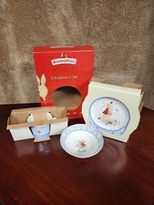 Royal Doulton Bunnykins 3 Piece Childrens Set Cup Bowl Plate With Box