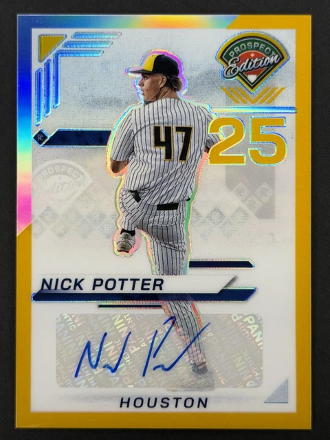 Nick Potter 2025 Panini Prospect Edition Holo Gold Auto #/10 - #54