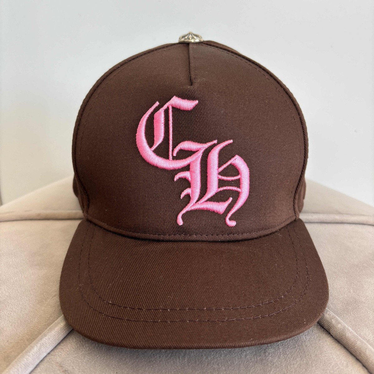 100% Authentic Chrome Hearts CH Baseball Hat Cap Brown (Brand New