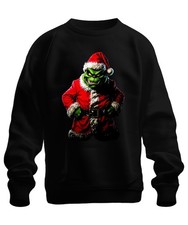 Felpa unisex Grinch cattivo Babbo Natale horror spaventosa 