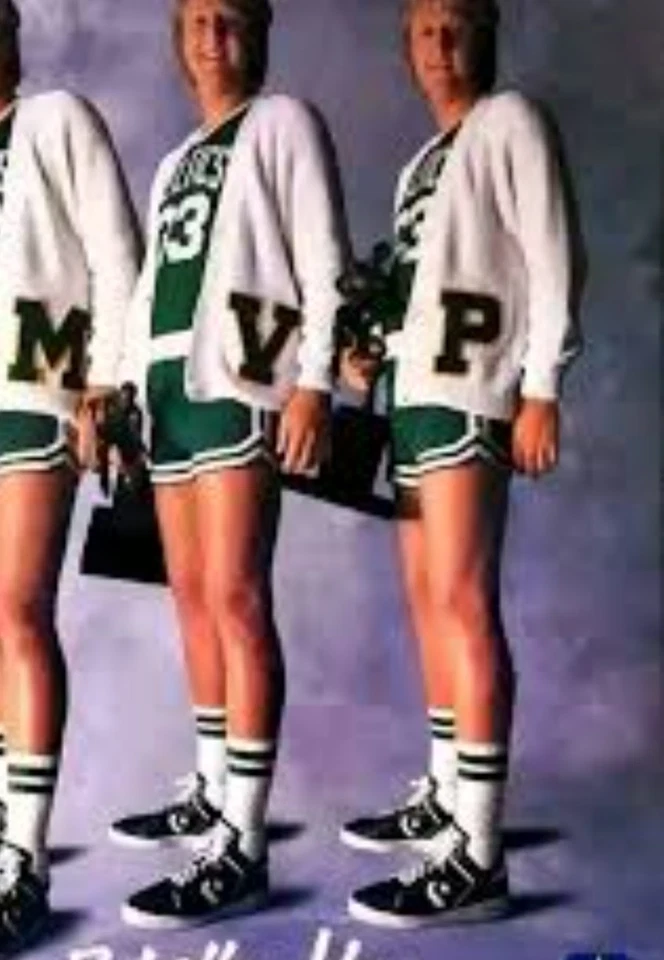 Larry Bird 1987 Converse THREE LETTER MAN MVP Boston Celtics Poster 23" x 17" - Image 4 of 4