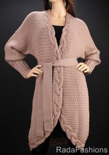 Marciano Guess Cardigan Wool Chunky Cable Wrap Sweater Coat Nwt