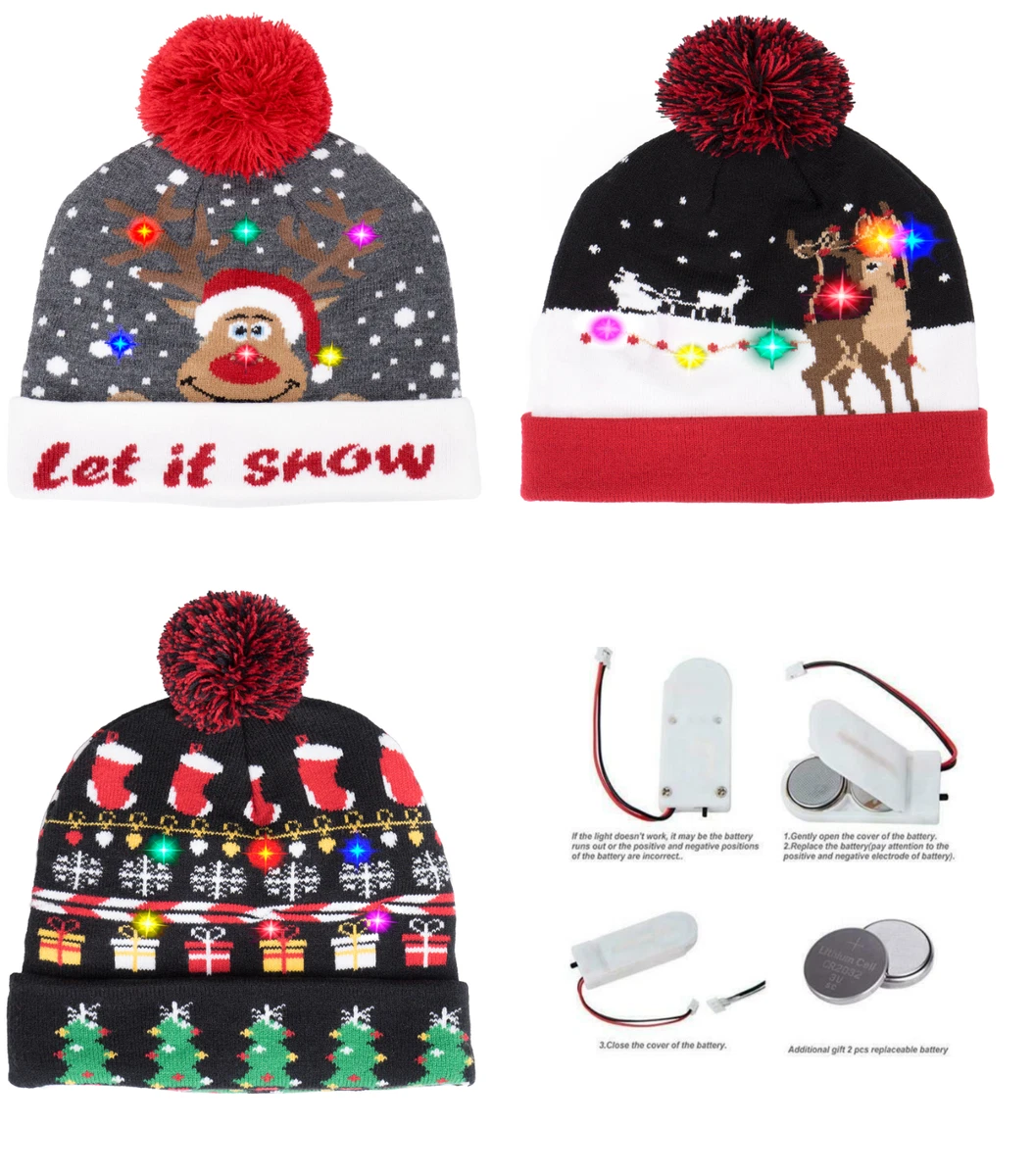 Light up christmas beanie online