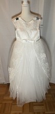 Kids Lace Long Flower Girls Communion Bridesmaid Pageant Dress Size 8-9y