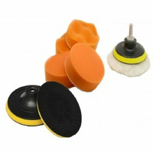 7pc Polisher Buffer Kit 3" Polishing Sponge Pad w/ 1/4" Dril