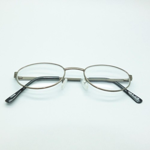 Reading Glasses Shiny Gray Metal Petite Oval Frame +1.50 Lens - Picture 4 of 4