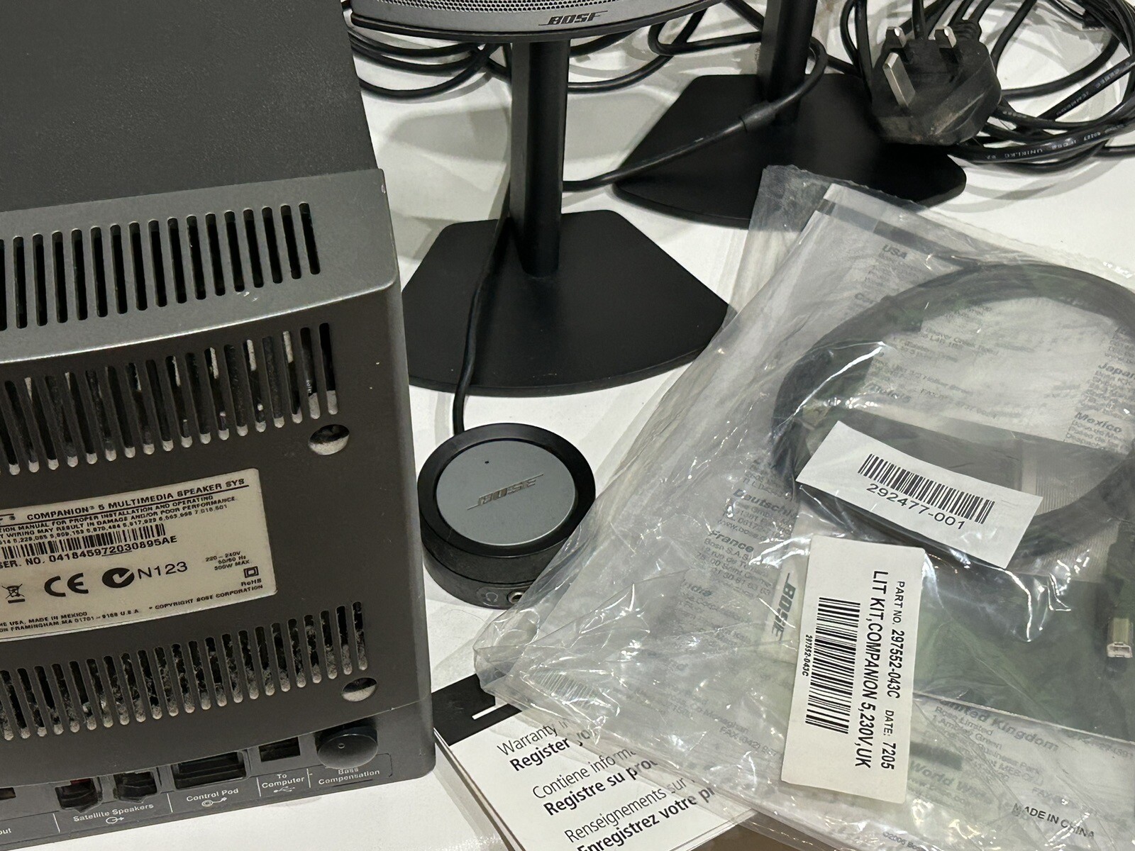 Bose Companion 5 Speaker System Surround Sound Pc Xbox Ps5 Series 5 Top