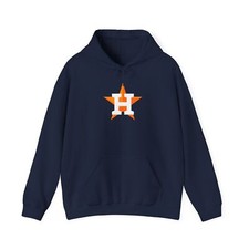 Houston Astros Hooded Sweatshirt Baseball Fans Fave Playoffs Star Logo Navy