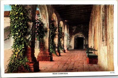 Rear Corridor Mission San Juan Capistrano Mission San Diego California Postcard