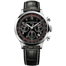 Baume And Mercier Capeland Chronograph Wrist Watch For Men Black For Sale Online Ebay