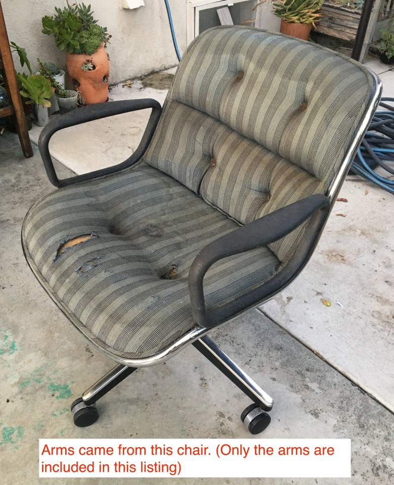 Genuine Knoll Pollock Chair left and right arms/armrests USED parts eBay