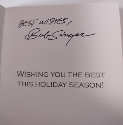 BOB SINGER CARTOONIST ARTIST ICON SIGNED AUTOGRAPHED XMAS CHRISTMAS CARD RARE
