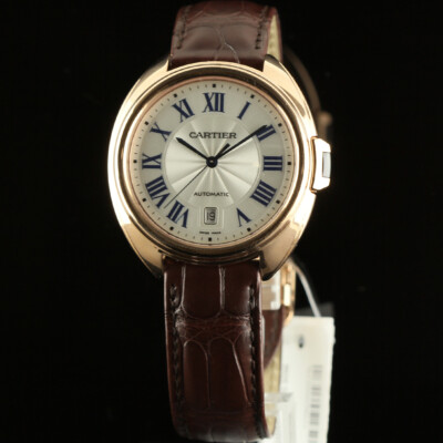 Cartier New Cle 40mm WGCL0004 3847 Gold Leather Box/Paper