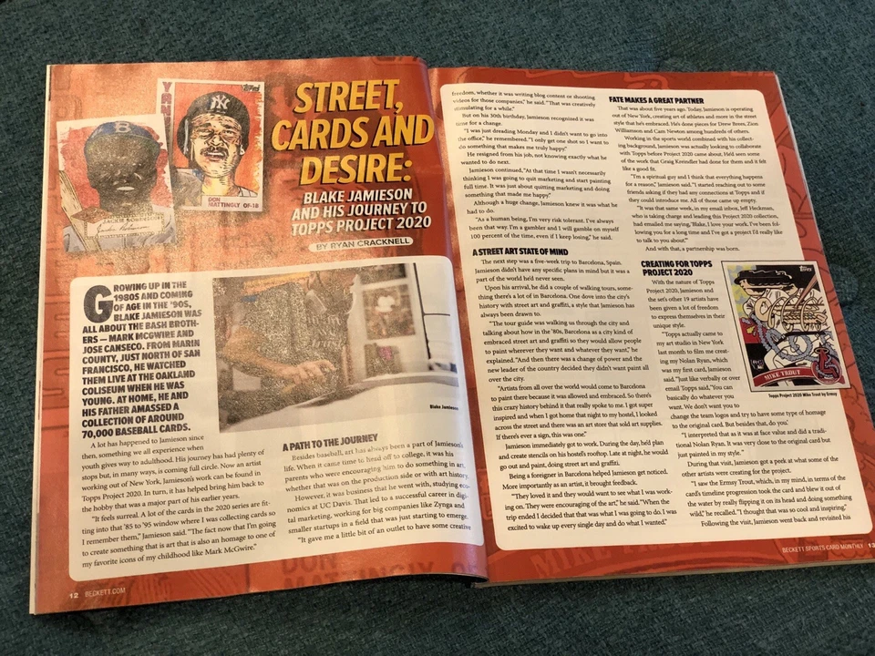 Topps Project 2020 Mark McGwire Card #81 + Beckett July 2020 Blake Jamieson - Image 4 of 4