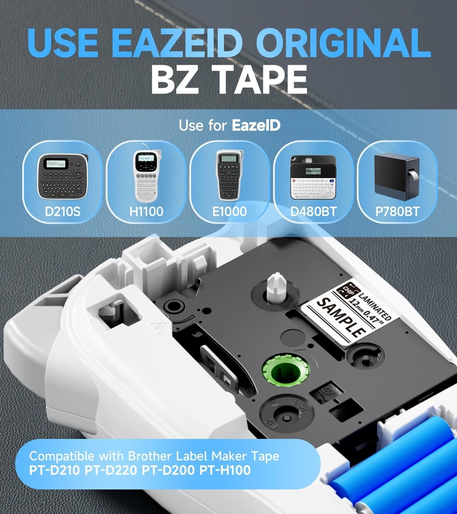 Portable Label Maker Machine with 12mm Waterproof Laminated Tape - H1100 Keyboard Model Portable Label Maker Machine with 12mm Waterproof Laminated Tape - H1100 Keyboard Model