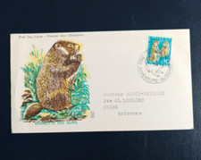 1965, La Marmotte des Alpes,Obli Jusventute Ausgabetag , env 1er jour fdc Suisse