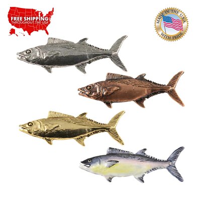 Pewter Bonito Fish Lapel Pin or Magnet, S056