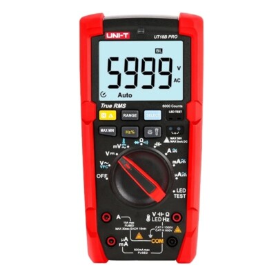 UNI-T UT18B PRO True RMS Digital Multimeter VFC LED Test Voltmeter Ammeter