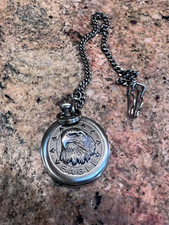 VINTAGE POCKET WATCH- Quartz- Majesti Japan Flying Eagle