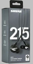 Shure SE215-K Sound Isolating In-Ear Earphones Headphones Earbuds, Black SE215BK