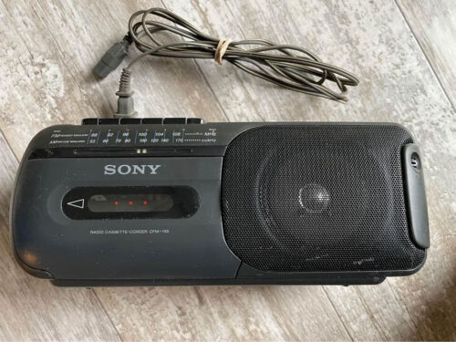 Vintage Sony CFM-155 AM/FM Lettore nastro cassette radio con alimentatore - Foto 1 di 7