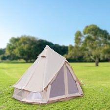 Luxury Glamping Tent All Year Living Polyester Cotton Bell Tent 3m Waterproof