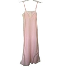 St. MICHAEL Vintage Soft Pink Long Sleeveless Nightgown Made In UK Bust 32