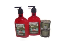 Bath and Body Works Frosted Cranberry Nourishing Soap w Autumn Nature Candle