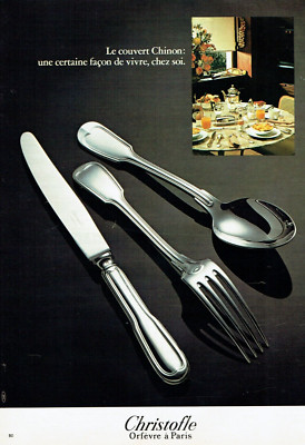 Advertising 0922 1980 Christofle Tableware Way of Life
