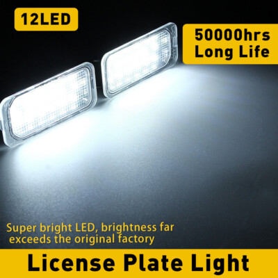 2x No Error LED License Number Plate Light White For Jaguar XF