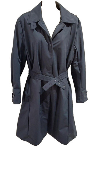 LADIES NINE WEST 100 CMS 10 - 12 NWOT Trench Coat Jacket Snap Closure Pockets