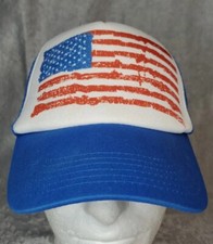 PUGS USA American Flag Snapback Foam Blue Mes...