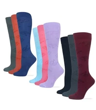 Wrangler Ladies Microfiber Spurs Pattern Knee High Socks 3 Pair Pack
