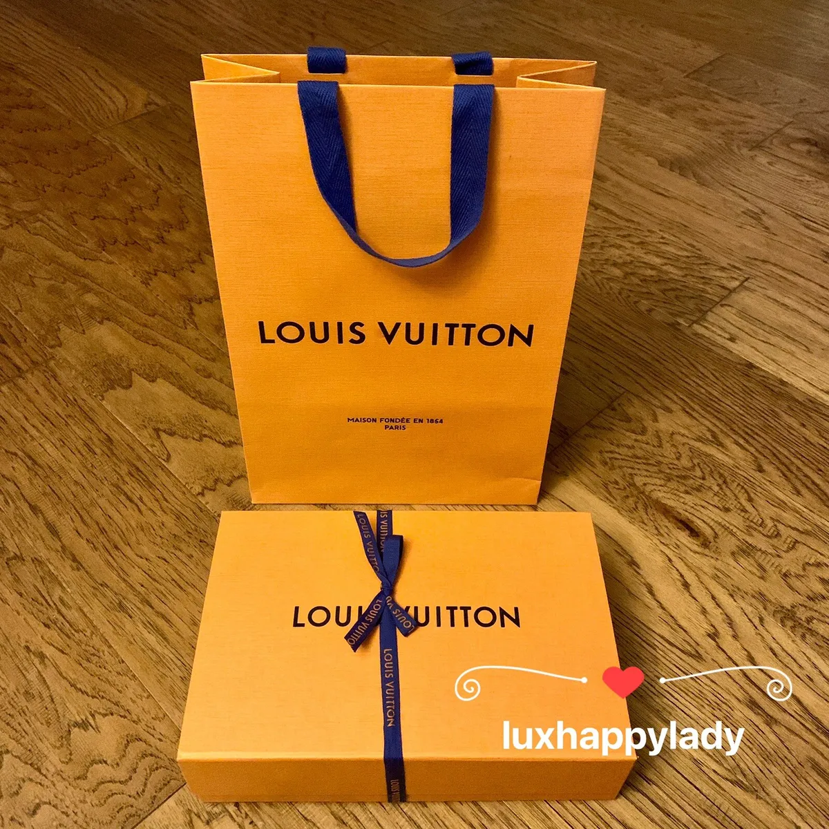 Authentic LOUIS VUITTON Empty Magnetic Box Gift Bag and store tissue paper