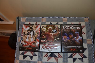 TNA WRESTLING LOT OF 3 BEST TAG TEAMS V-1, BEST DIVISION X V-2, AGAINST ALL ODDS