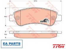 Image of Brake Pad Set, disc brake for CITROËN JUMPER II Bus RELAY II Bus TRW GDB1682