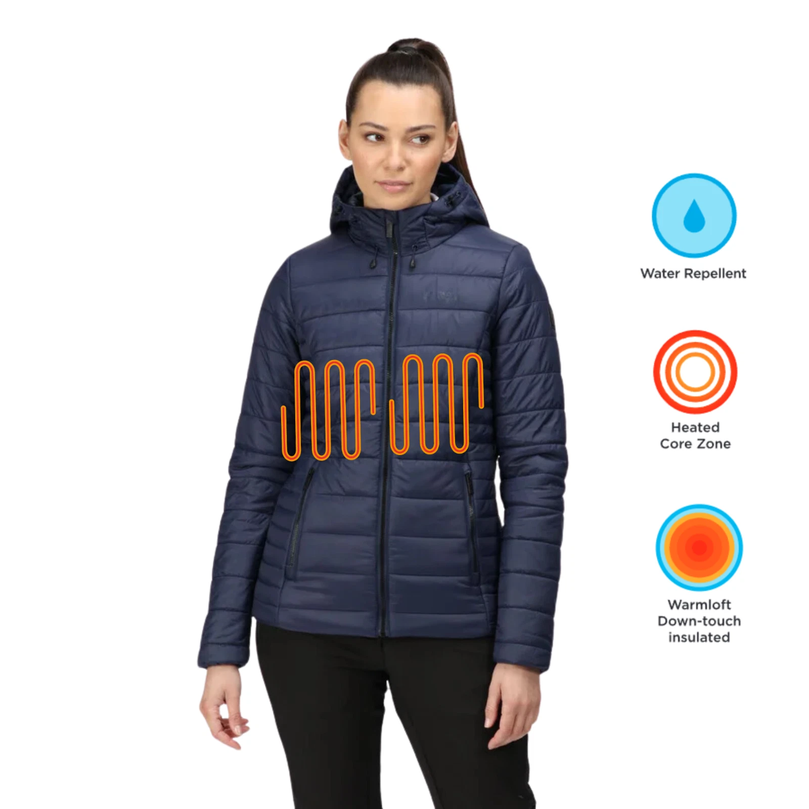 Regatta Womens Voltera Loft Quilted Puffer Jacket Battery Heated Coat RRP £160