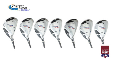 DEMO AGXGOLF Mens Right Hand Hybrid Irons Graphite; Your Choose of 3,4,5,6,7,8,9