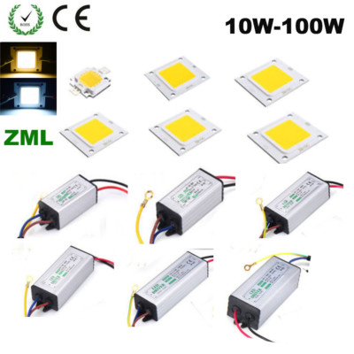 LED Driver High Power Supply Waterproof  LED SMD Chip Bulb 10W20W30W50W70W100W