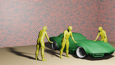 1/18 Figur Mann Mechaniker gut für Diorama oder Modellbausätze nicht bemalt