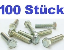 100 St. M8 x 35 Sechskantschrauben Maschinenschrauben M8x35 DIN 933 Vollgewinde