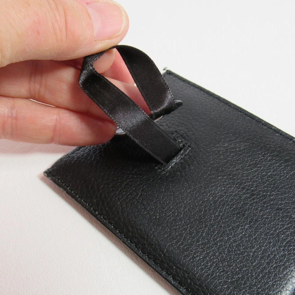 Carteira Rowallan cartão de crédito unissex mini aba de puxar couro pebble preto - Imagem 4 de 4