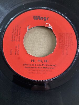 1972 WINGS 7'' 45 - HI HI HI / C MOON - APPLE RECORDS - R 5973