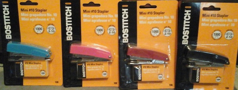 (2) Bostitch Mini #10 Stapler with 1,000 Staples