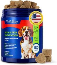 Flea and Tick Prevention for Dogs Chewable - 180 Soft Chews, Duck  Pear Flavor