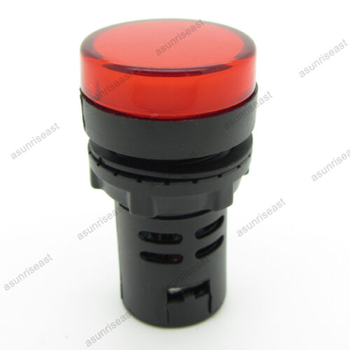 10PCS Red 22mm AC220V LED Indicator Power Signal Light Pilot Panel Lamp Round - Picture 1 of 5