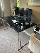 Roche Bobois TriBeCa Glass / Desk / Console Table Excellent Condition