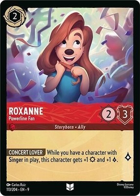 Disney Lorcana TCG - Fabled - Roxanne - Powerline Fan - Uncommon - 113/204