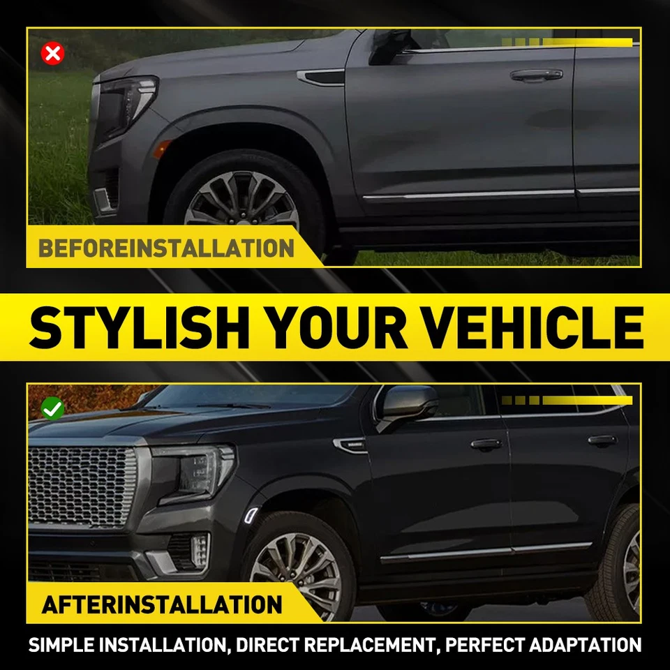 LED 侧标记灯适用于凯迪拉克凯雷德雪佛兰郊区 GMC 育空 2021 - 2024 — 第 4/4 张图片