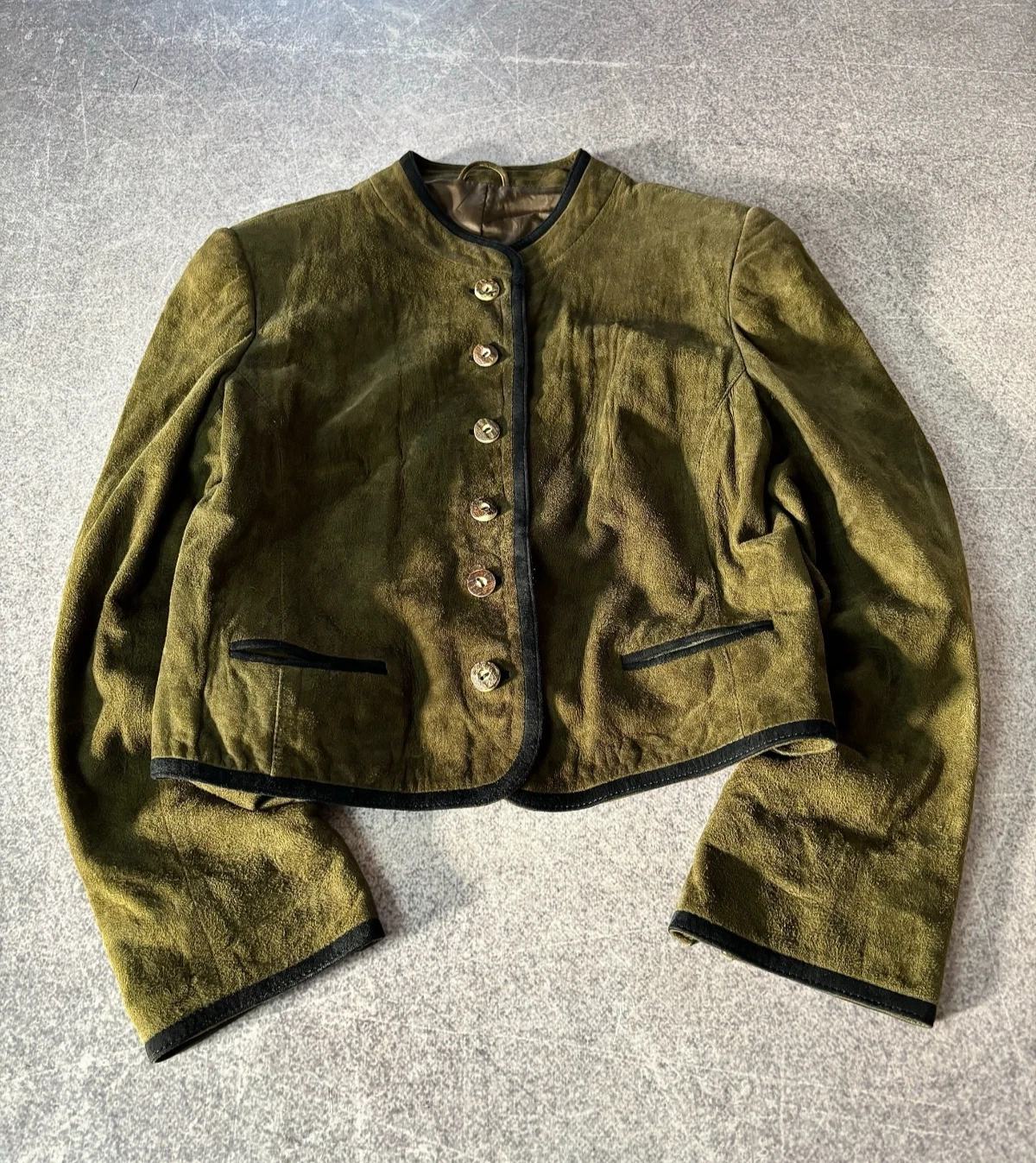 VTG Cropped Napoleon Military Suede Jacket Miyake Stlye! PPFM Mad Punk Vibe
Opens in a new window or